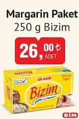 BİZİM MARGARİN PAKET 250 G